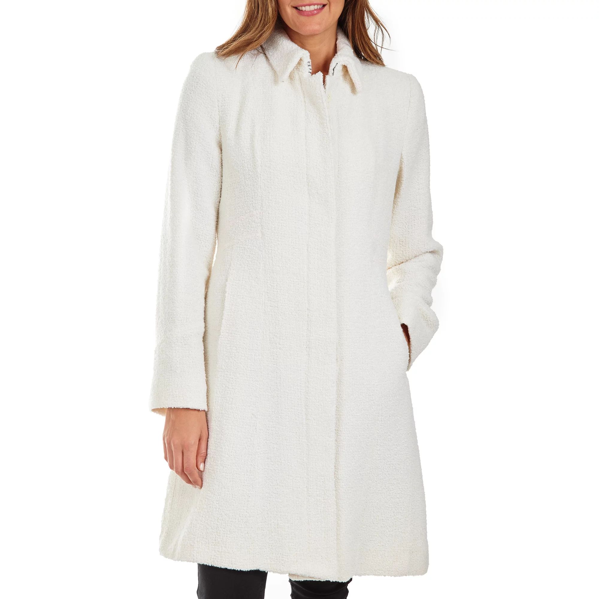 Donatella Fly Front Wool Blend Walker Coat | Walmart (US)