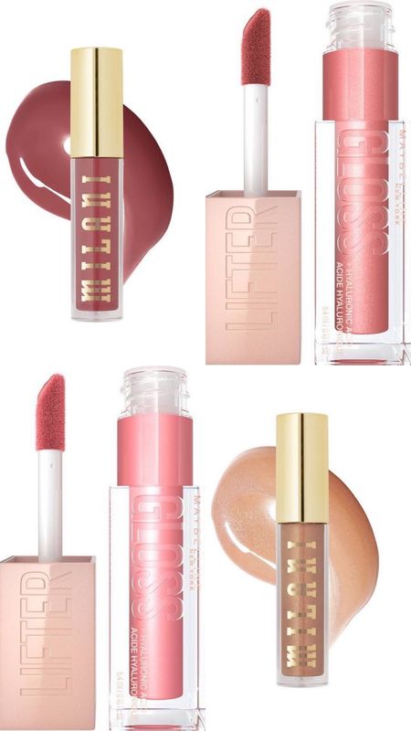 Current fave drugstore lip glosses:
Maybelline Lifter Gloss Lip Gloss in Moon and Silk
Milani Keep It Full Lip Plumper in Rosewood and Nude Shimmer

#LTKbeauty