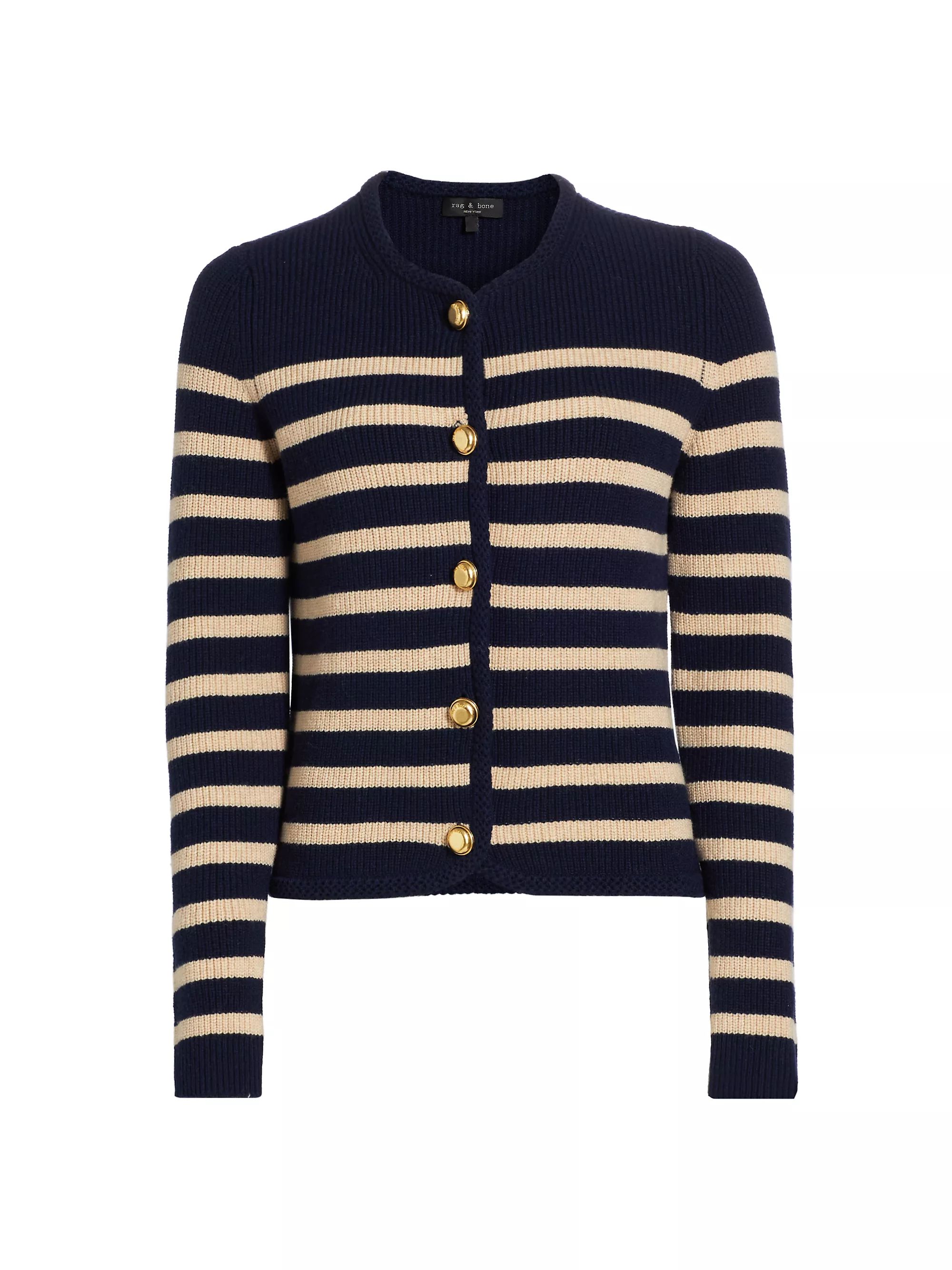 Shop rag & bone Nancy Striped Cardigan | Saks Fifth Avenue | Saks Fifth Avenue