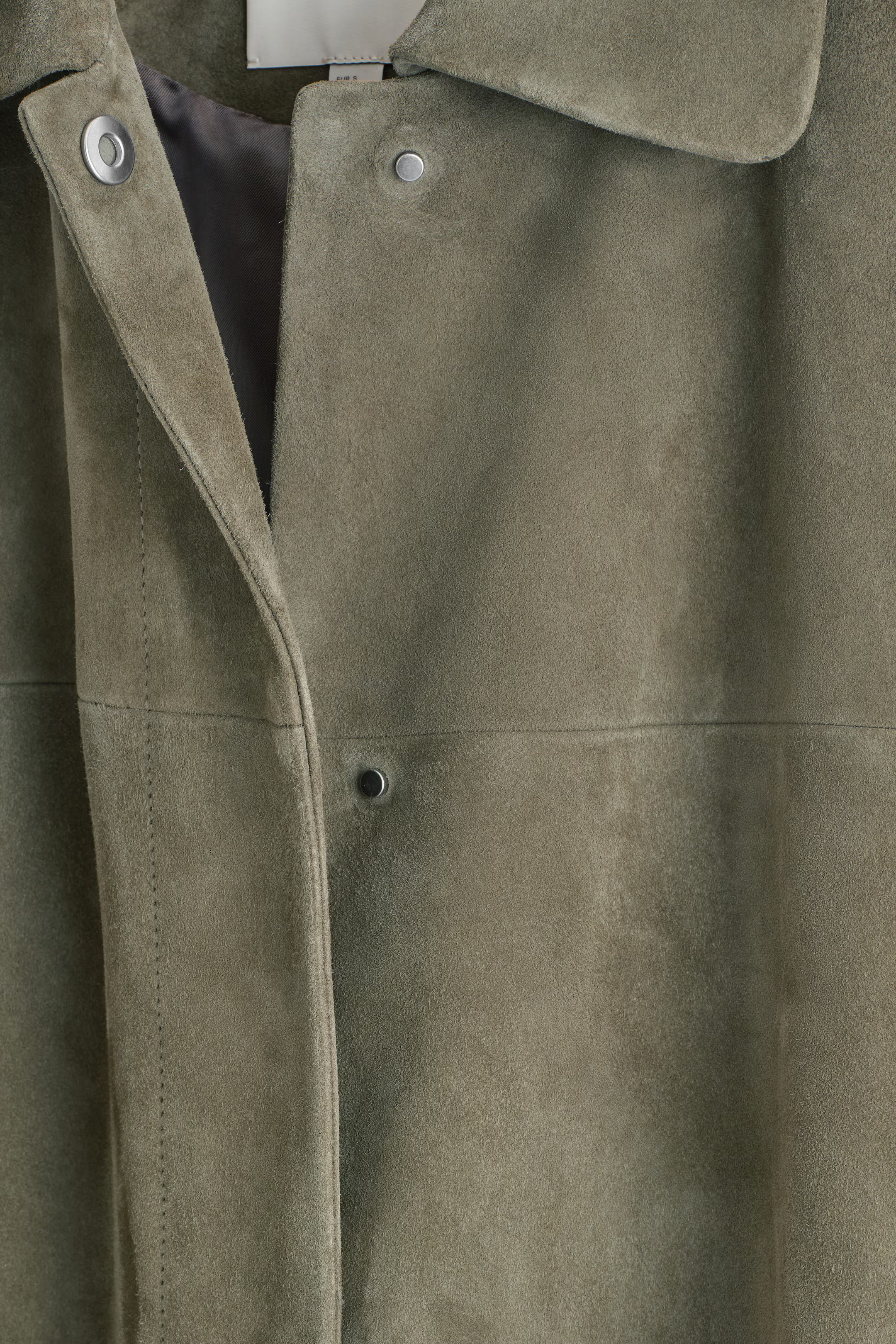COLLARED SUEDE COAT - KHAKI | COS | COS UK