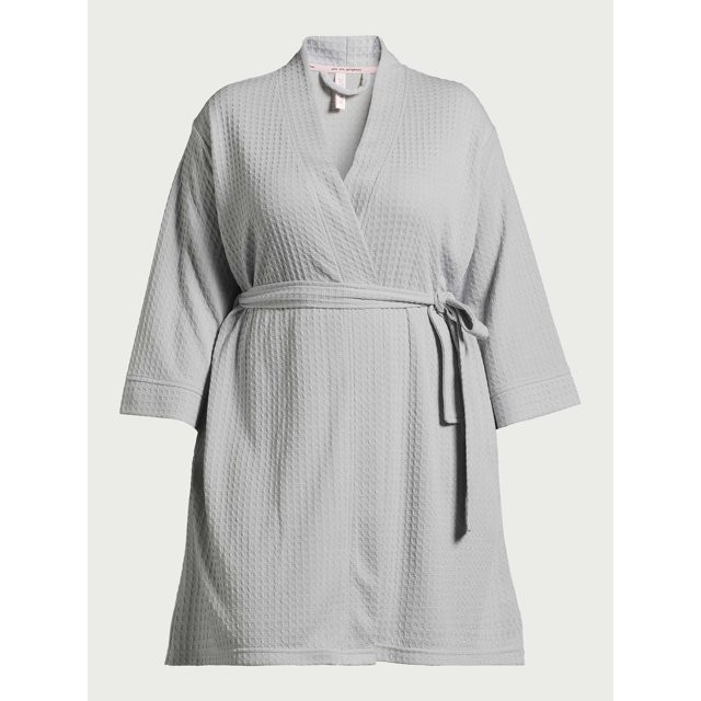 Joyspun Women’s Waffle Kimono Robe, Sizes S to 3X | Walmart (US)