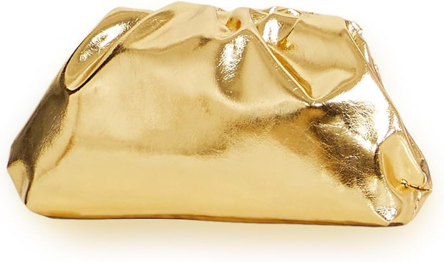 Pleated Evening Vegan Leather Clutch Handbag Purse Metallic PU Cloud Shoulder Bag for Women Eveni... | Amazon (US)