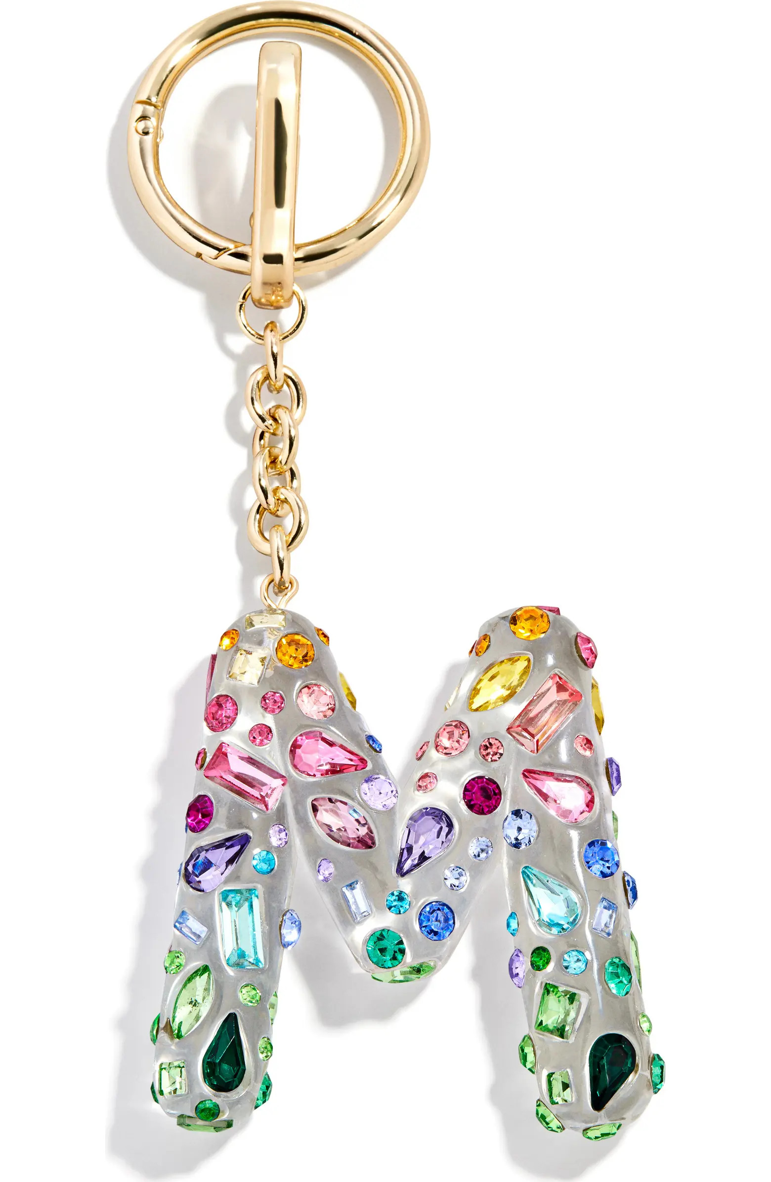 BaubleBar Crystal Initial Key Ring Bag Charm | Nordstrom | Nordstrom