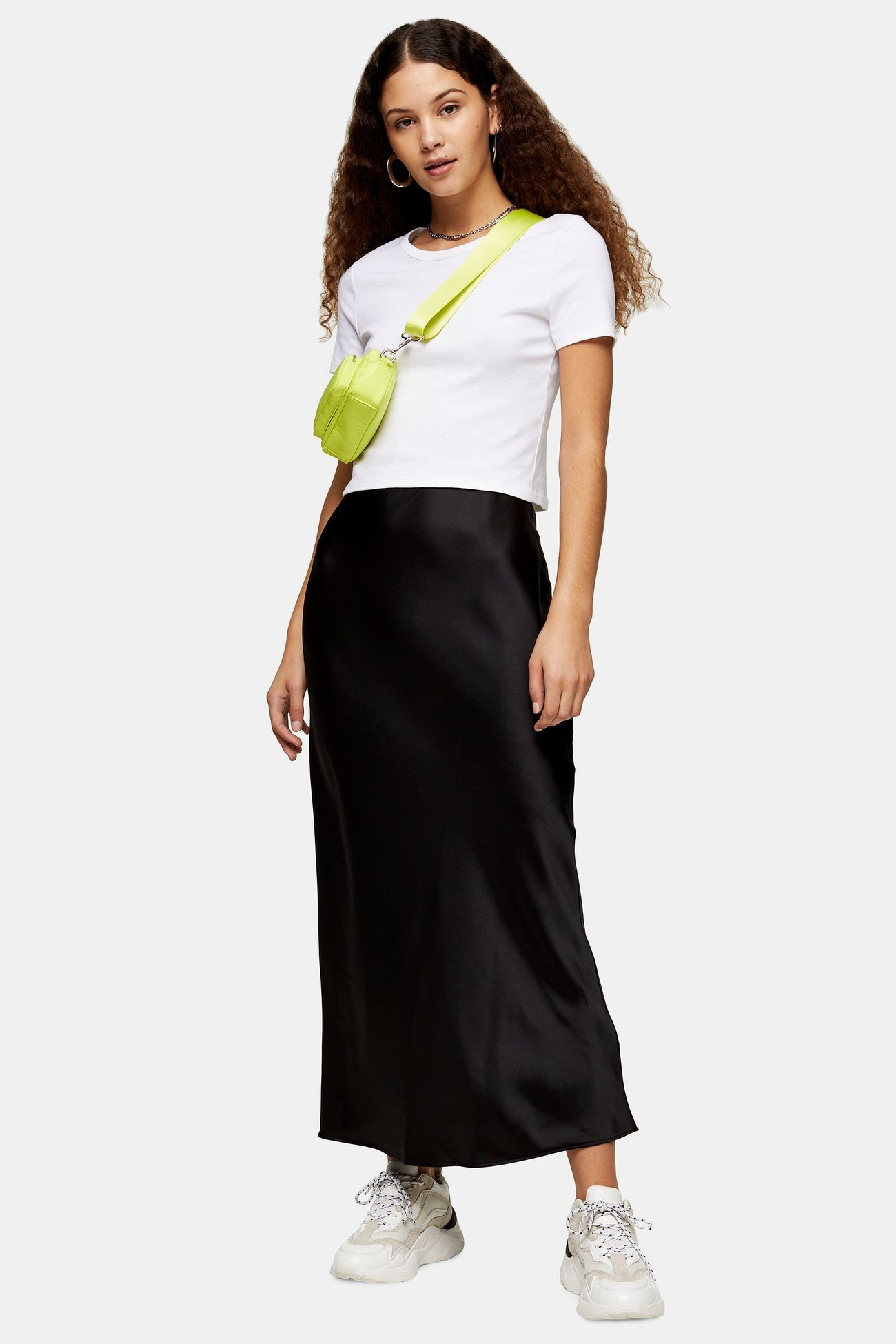 Black Satin Bias Maxi Skirt | Topshop US