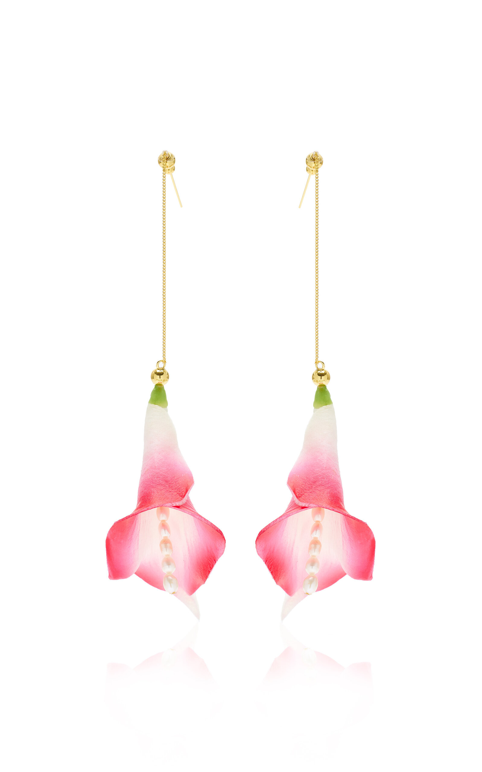 Cult Gaia - Women's Calla Pearl-Detailed Faux Floral Earring - Pink - OS - Moda Operandi - Gifts For | Moda Operandi (Global)