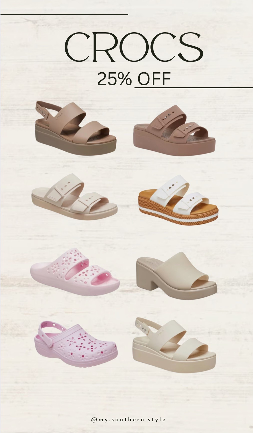 Croc sandals 25% OFF!! #crocs 

#LTKSaleAlert #LTKFindsUnder50 #LTKShoeCrush