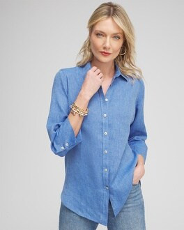 No Iron™ Linen 3/4 Sleeve Shirt | Chico's