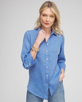 No Iron™ Linen 3/4 Sleeve Shirt | Chico's