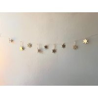 Brass Star Garland With Sparkle | Etsy (US)