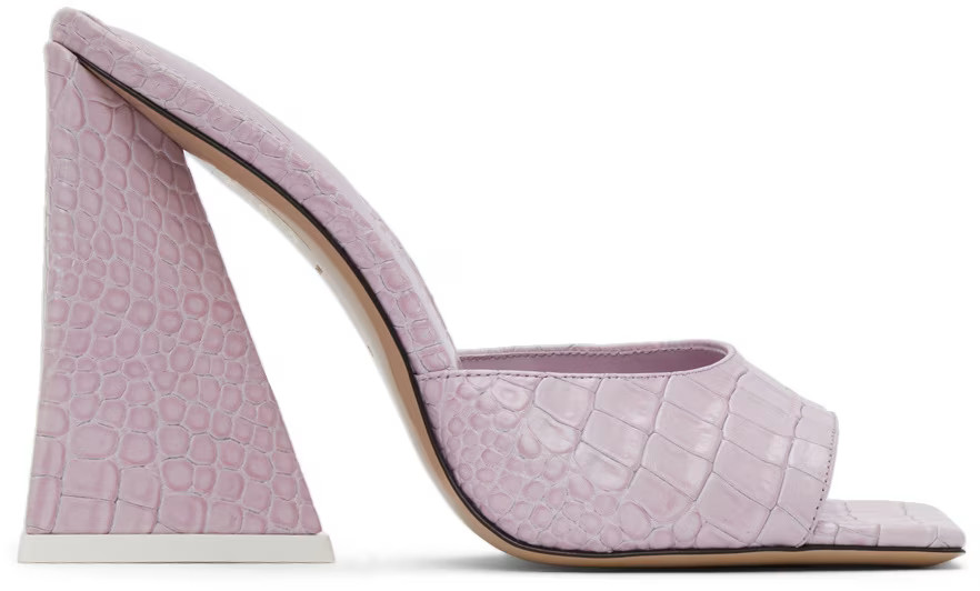Pink Leather Devon Heeled Sandals | SSENSE