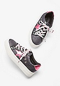 Girls Black Glitter Sneaker | Maurices