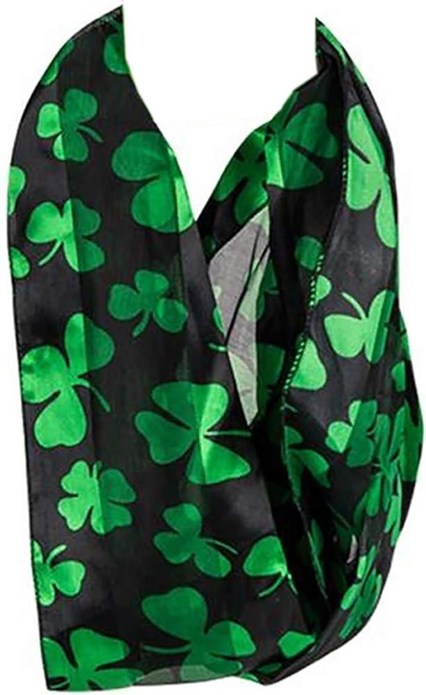 Irish Shamrock Infinity Scarf Black | Amazon (US)