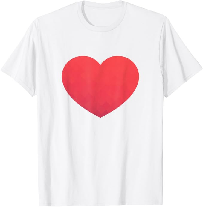 Heart Valentines Day Shirt - Graphic Novelty Love Heart T-Shirt | Amazon (US)