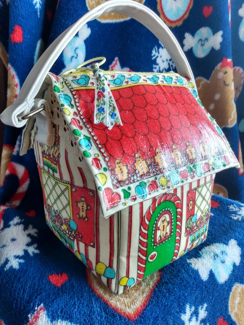 Handmade Gingerbread Handbag Purse vintage fabric | Etsy (Global)