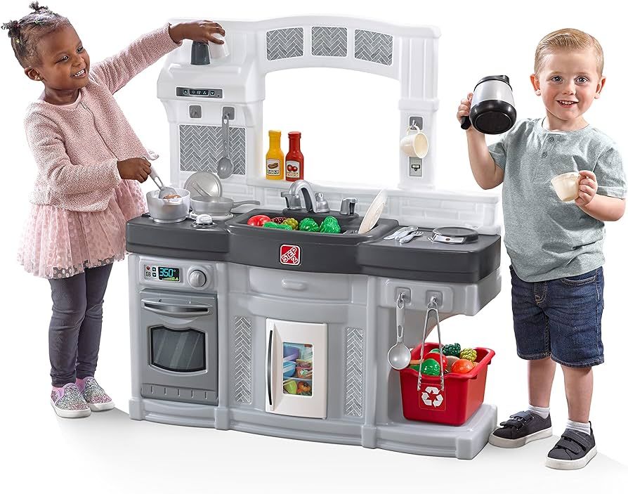 Step2 Top Cooks Kitchen Playset for Kids, Toddlers 2+ Years Old, Lights and Sounds, Interactive P... | Amazon (US)