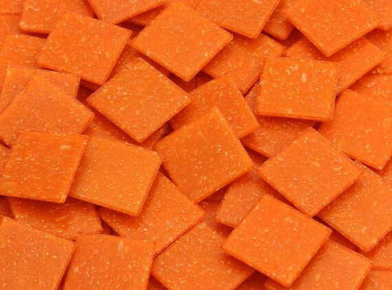 40 Orange Sherbet Square Mosaic Tiles 20 Mm - Etsy | Etsy (US)