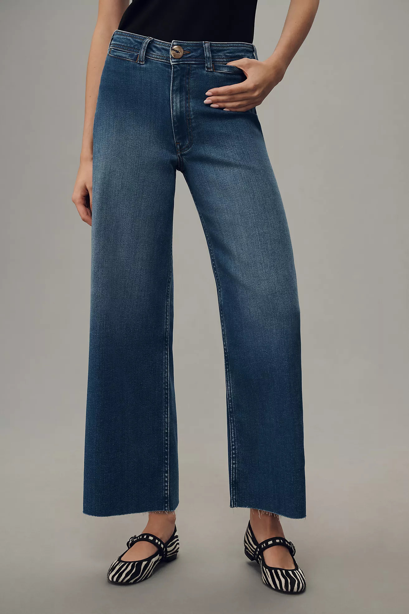 The Ettie High-Rise Crop Wide-Leg Jeans by Maeve | Anthropologie (US)