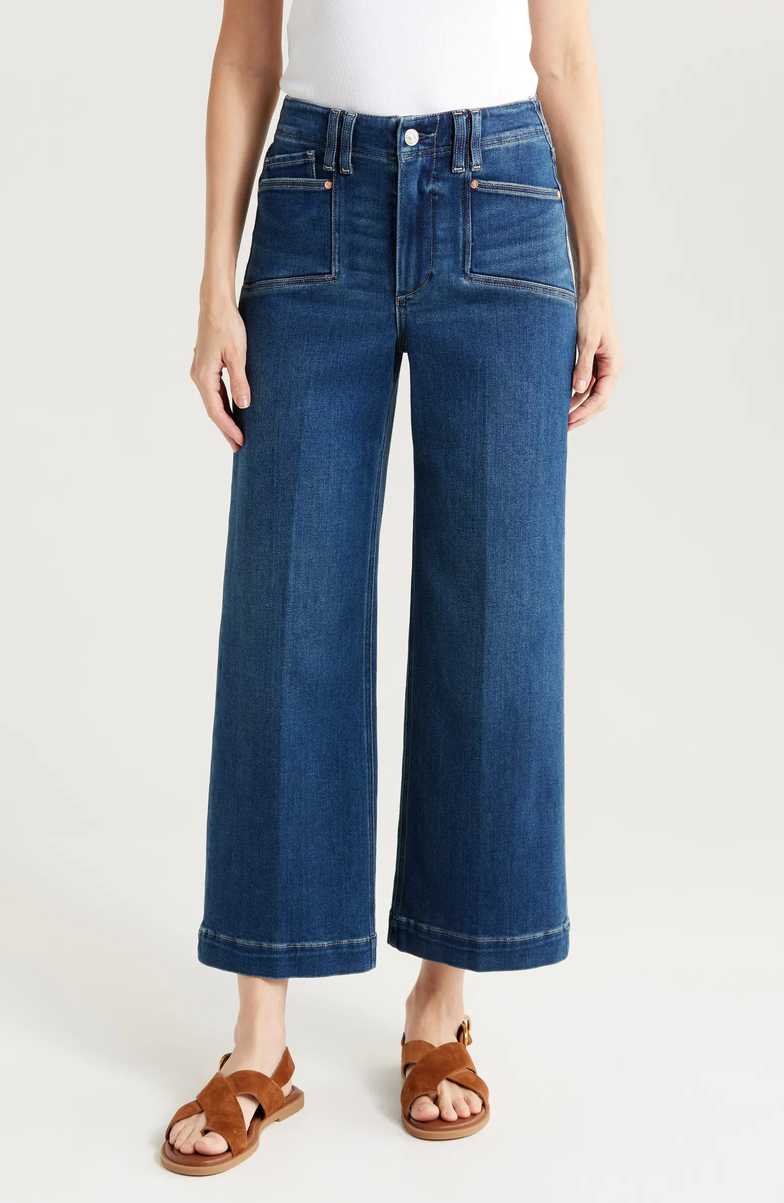 Anessa High Waist Ankle Wide Leg Jeans | Nordstrom