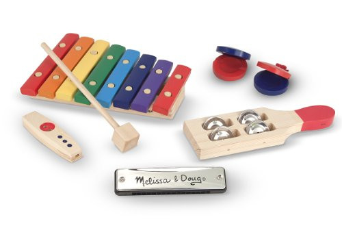 Melissa & Doug Band-in-a-Box Hum! Jangle! Shake! - 7-Piece Musical Instrument Set | Amazon (US)