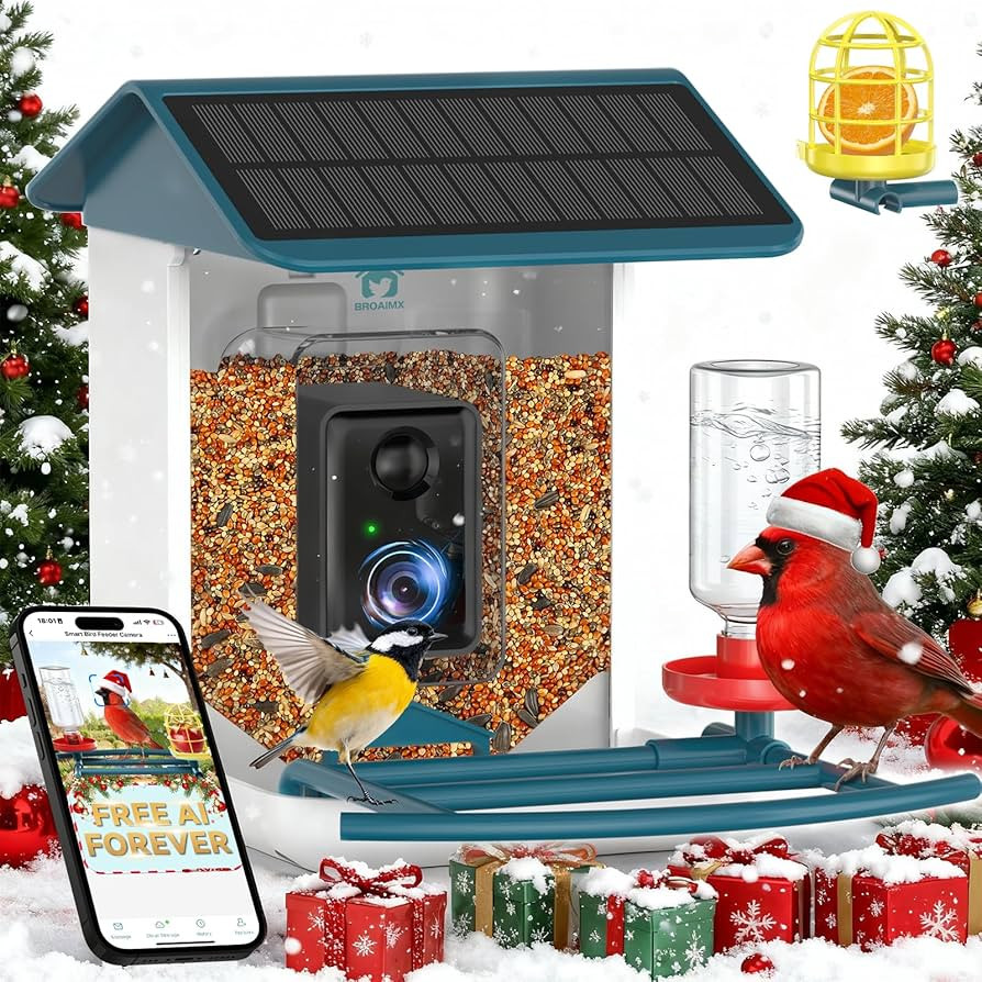 Bird Feeder with Camera, Free AI Forever for 11,000+ Species, 64G TF Card & 1080P HD, Solar-Power... | Amazon (US)