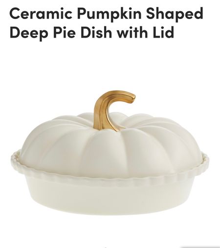 Cozy white pumpkin pie dish 

#LTKhome #LTKSeasonal