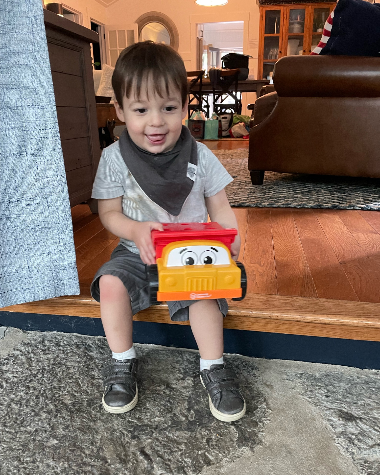 Surprised my 1.5 year old with this new dump truck from Learning Resources today. It will help with teaching colors, numbers, etc. as there are little barrels that stack into each other and on top of the truck. He and my 4 year old already found so many ways to play with it. 🙌🏼 This would definitely make a great gift for 1.5 year olds and up.  

#LTKbaby #LTKfamily #LTKkids
