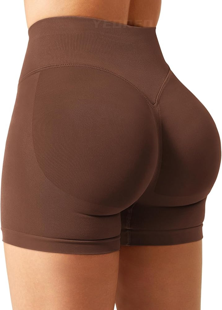 YEOREO SoftHue Women Workout Gym Impact Shorts Hidden Scrunch Butt Lifting 3.6"/4.5"/6" Seamless ... | Amazon (US)