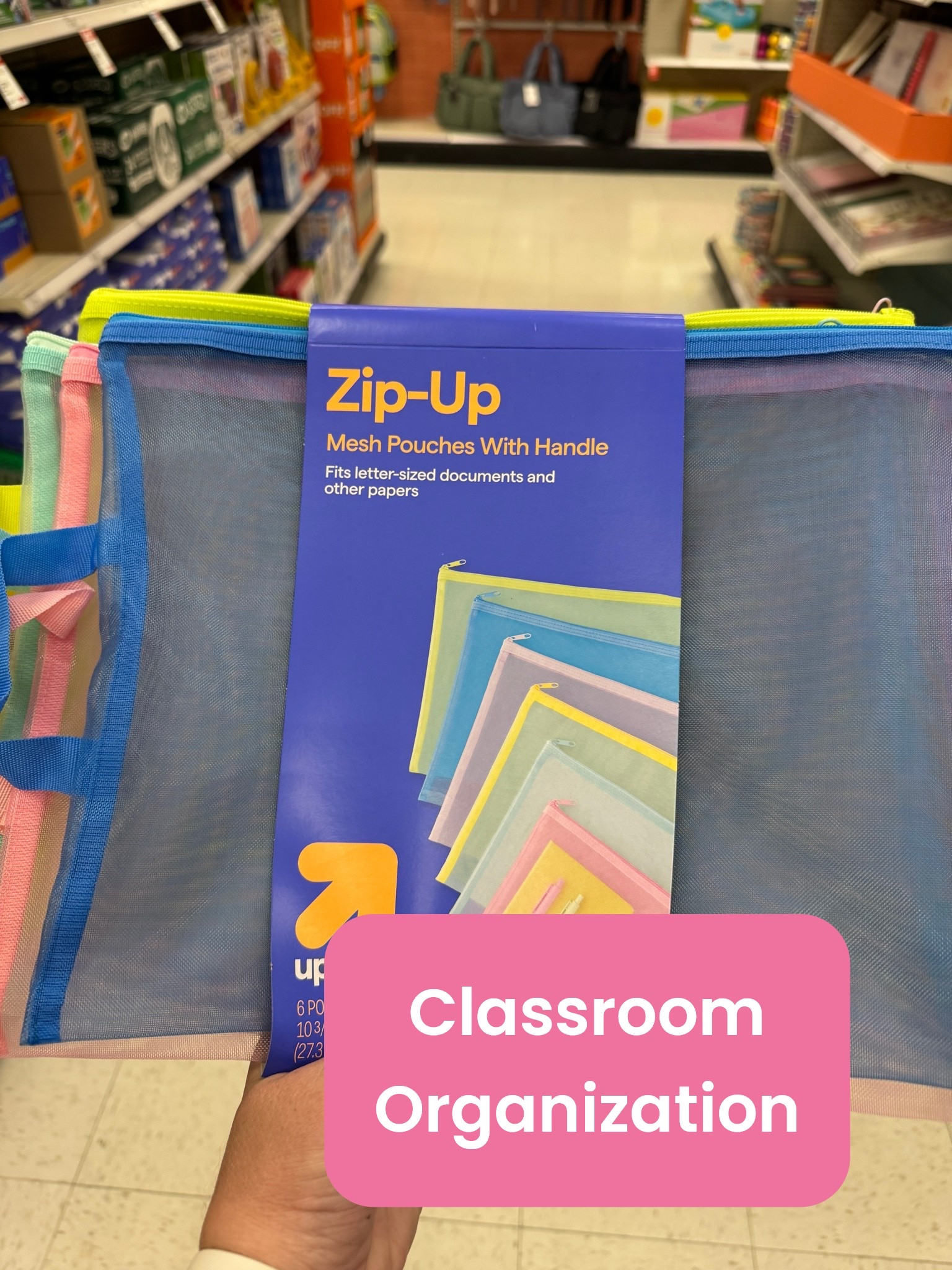 These zip up bags are great for organizing!