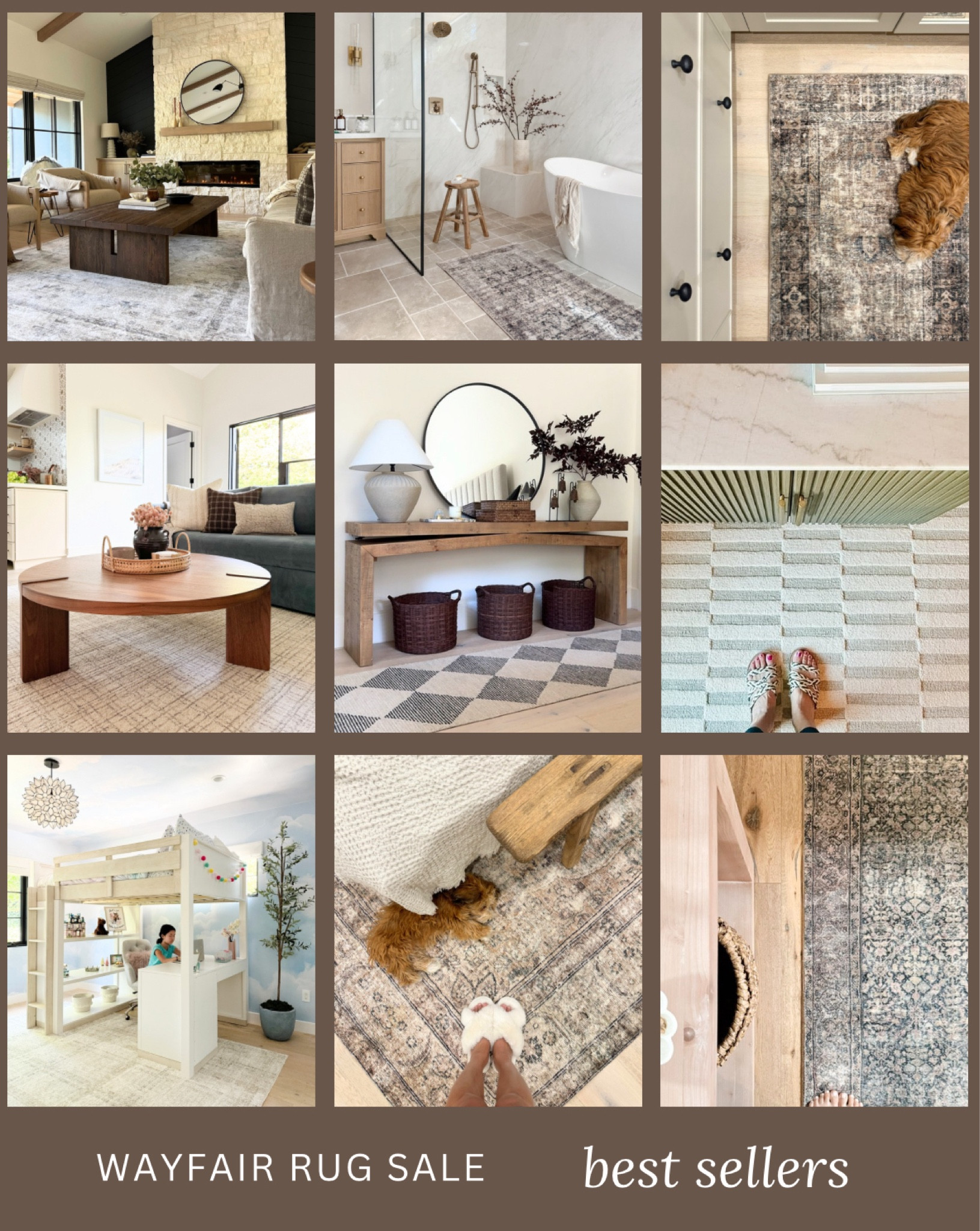 Wayfair rug sale! So many of my favorite best sellers are currently on sale! 🥳 The rugs are in coordinating order as the photos. From neutrals to patterned, I can always find any type of rug I need from Wayfair. Rugs are linked in order from left to right , starting with the top left rug.

@wayfair #Wayfair #wayfairpartner #OnlyAtWayfair

Living room Design, Bedroom Design, Vintage rug, Neutral Rug, Pattern rug Amber Lewis, Amber Interiors checkered rug Chris loves Julia Angela Rose grey Rug

#LTKHome #LTKFindsUnder100 #LTKSaleAlert