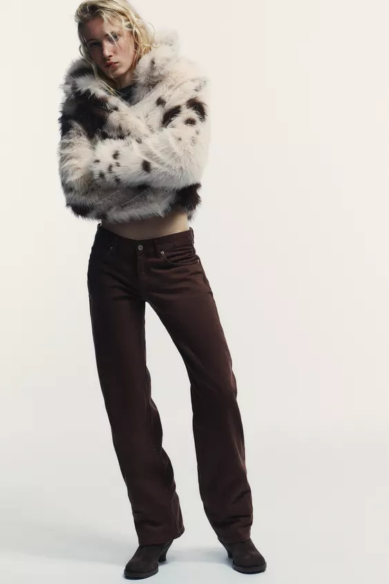 FAUX FUR ANIMAL PRINT JACKET | Zara US