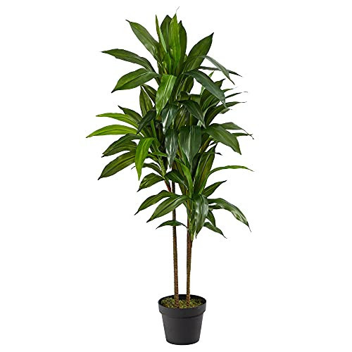 Nearly Natural 43in. Dracaena Silk (Real Touch) Artificial Plant, Green | Amazon (US)