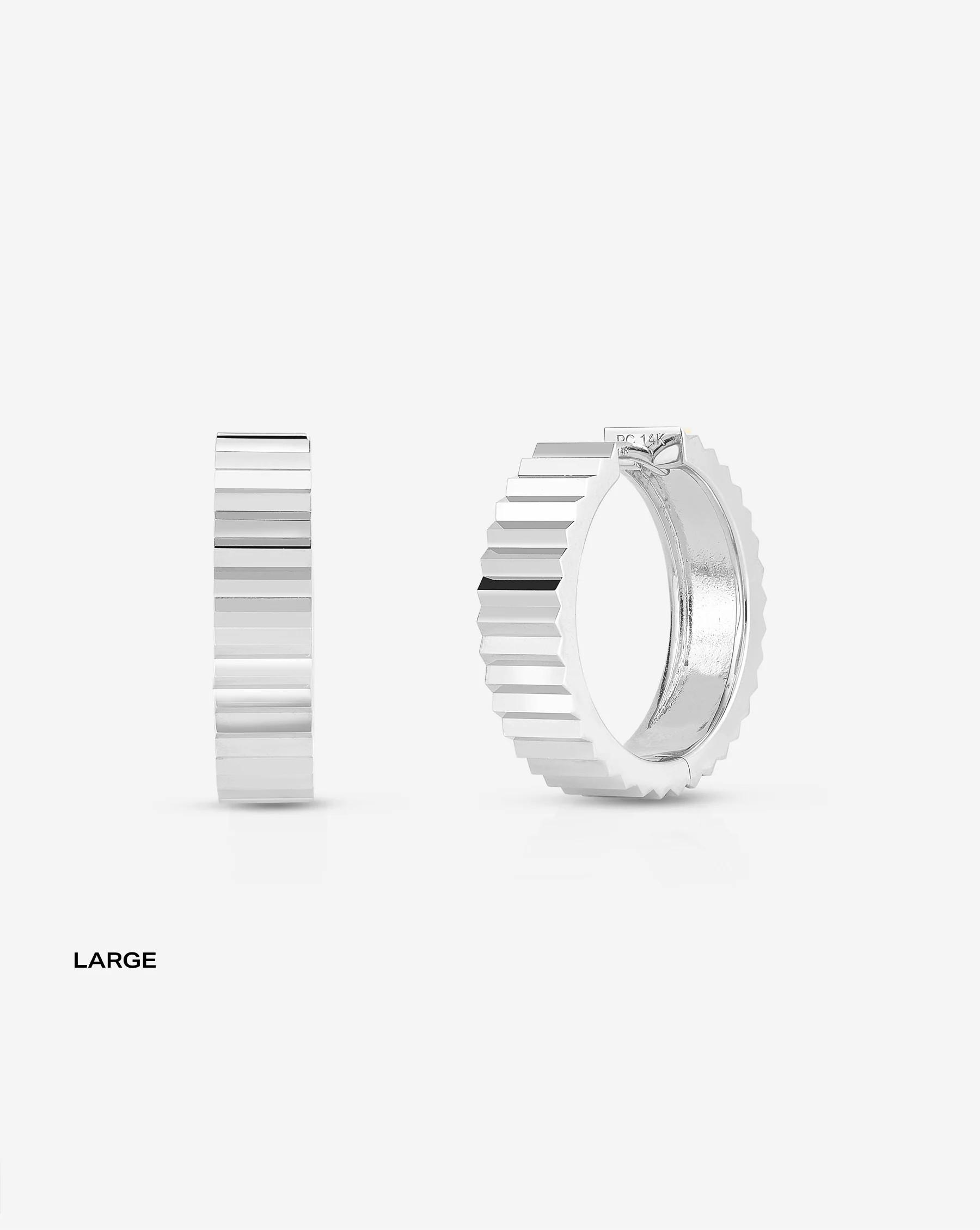 Wide Fluted Gold Hoops | Ring Concierge