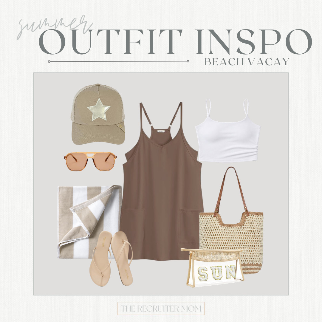 Neutral beach vacay outfit with a breezy coverup dress, woven tote, and easy flip flops ☀️ 

 #LTKsummer

#LTKTravel #LTKSeasonal #LTKSwim #LTKTravel