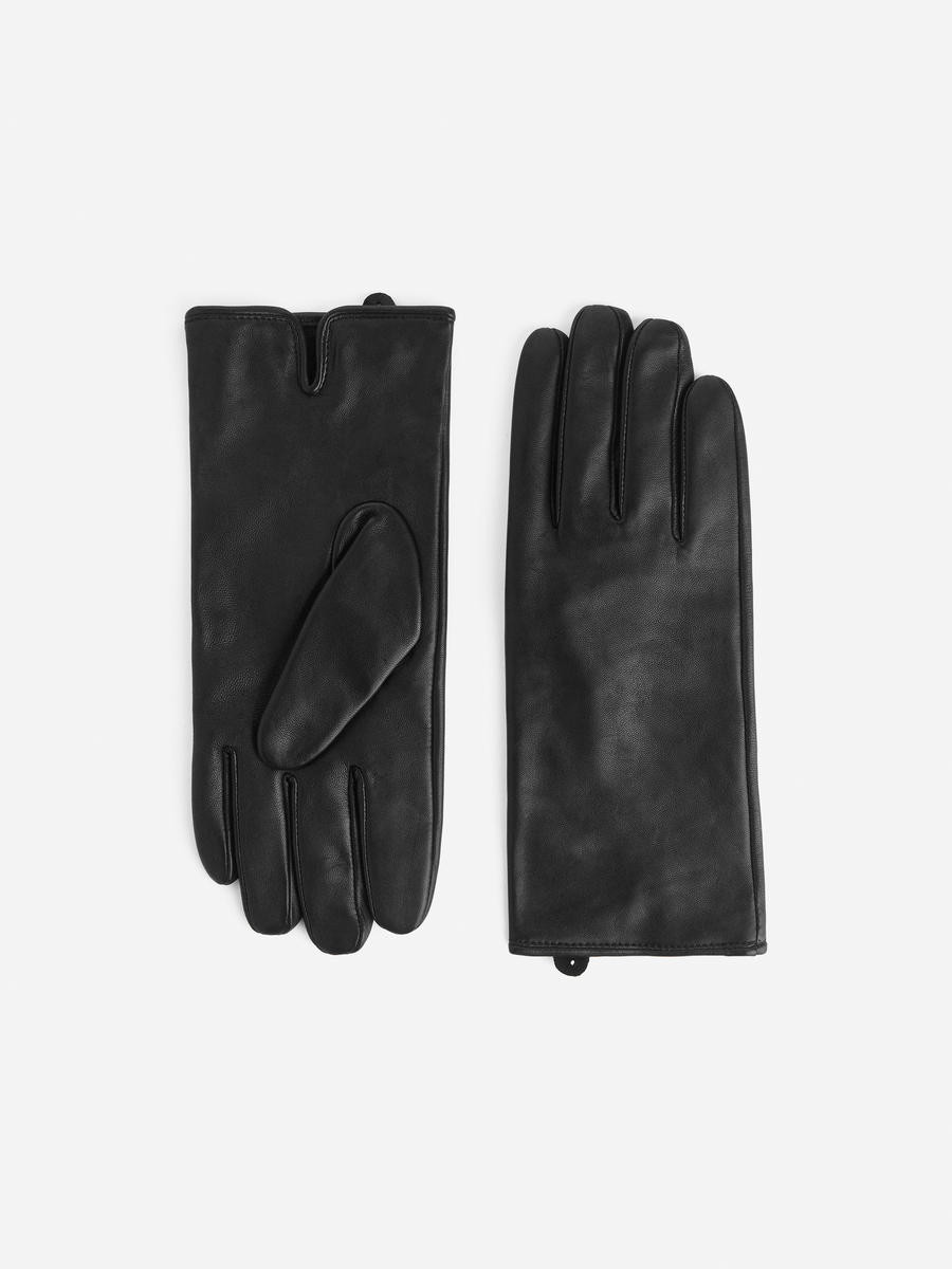 Gefütterte Lederhandschuhe - Schwarz | ARKET (EU)