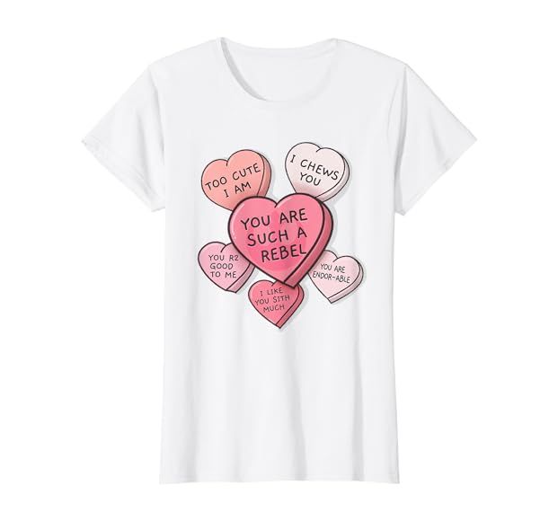 Star Wars Valentine's Day Candy Hearts T-Shirt | Amazon (US)