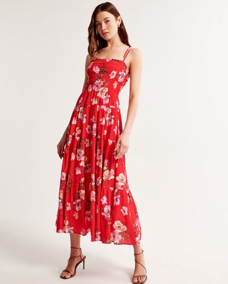 Smocked Bodice Maxi Dress Abercrombie & Fitch - Memorial Day Sales #reddress #sundress #graduationdresses

#LTKFindsUnder100 #LTKOver40 #LTKSaleAlert