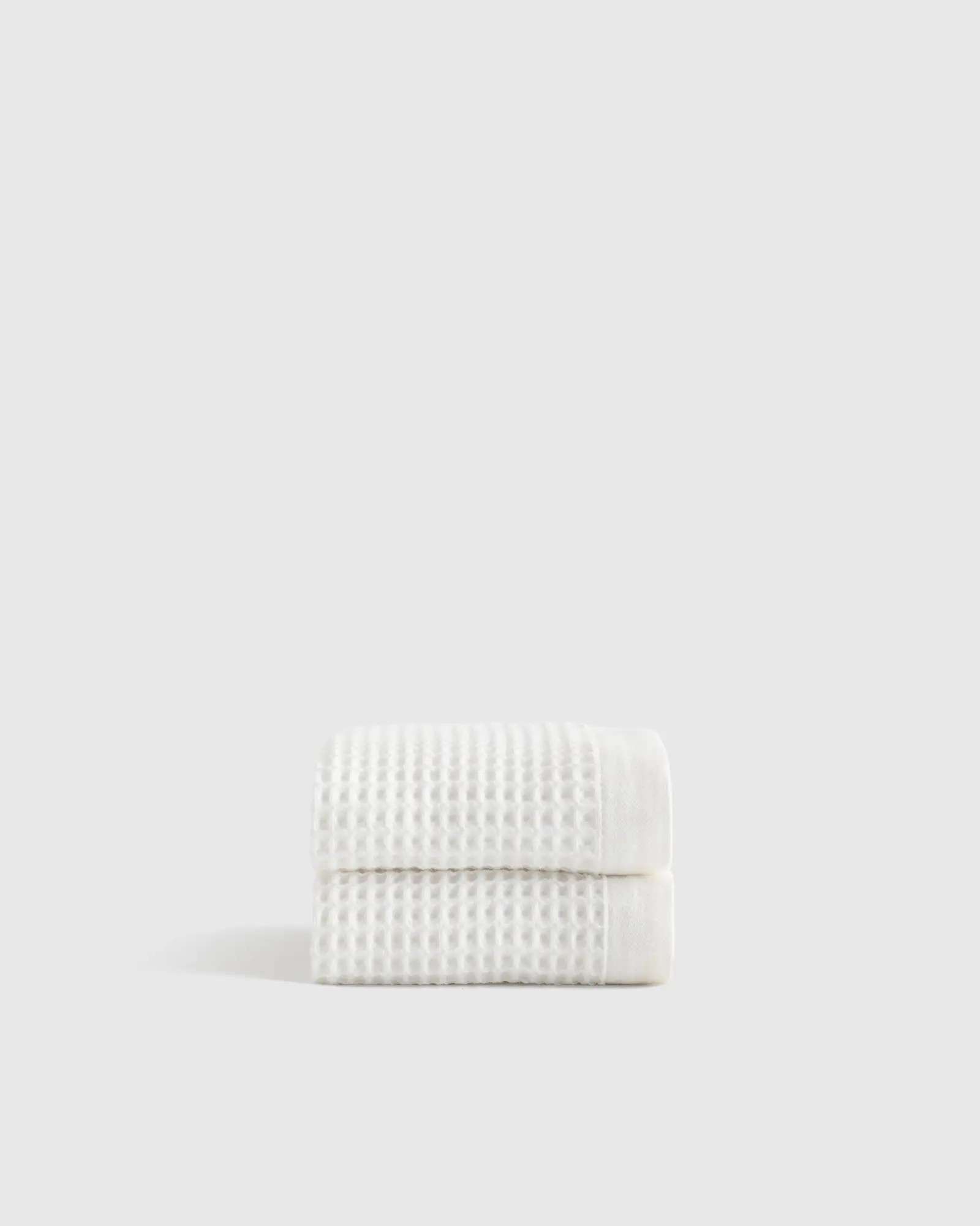 Organic Turkish Waffle Hand Towels (Set of 2) in White | Quince