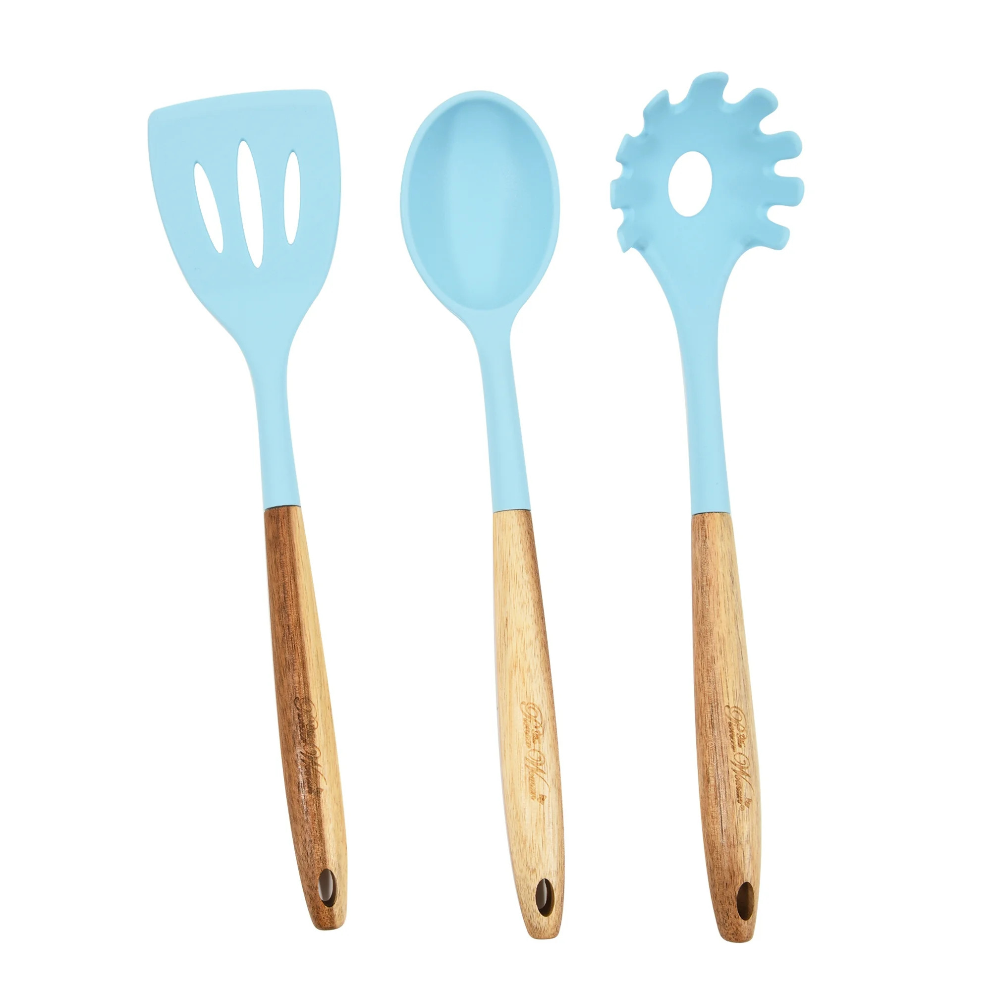 The Pioneer Woman Timeless Beauty 3-Piece Silicone Tool Set, Blue Haze | Walmart (US)