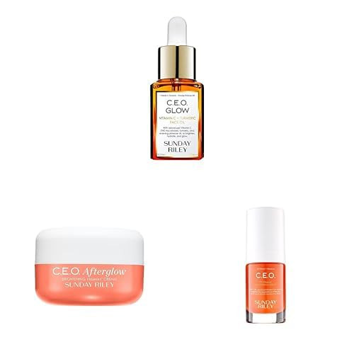 Sunday Riley Bundle of C.E.O. Glow Vit C & Turmeric Face Oil, 0.5 Fl Oz + C.E.O. Afterglow Bright... | Amazon (US)