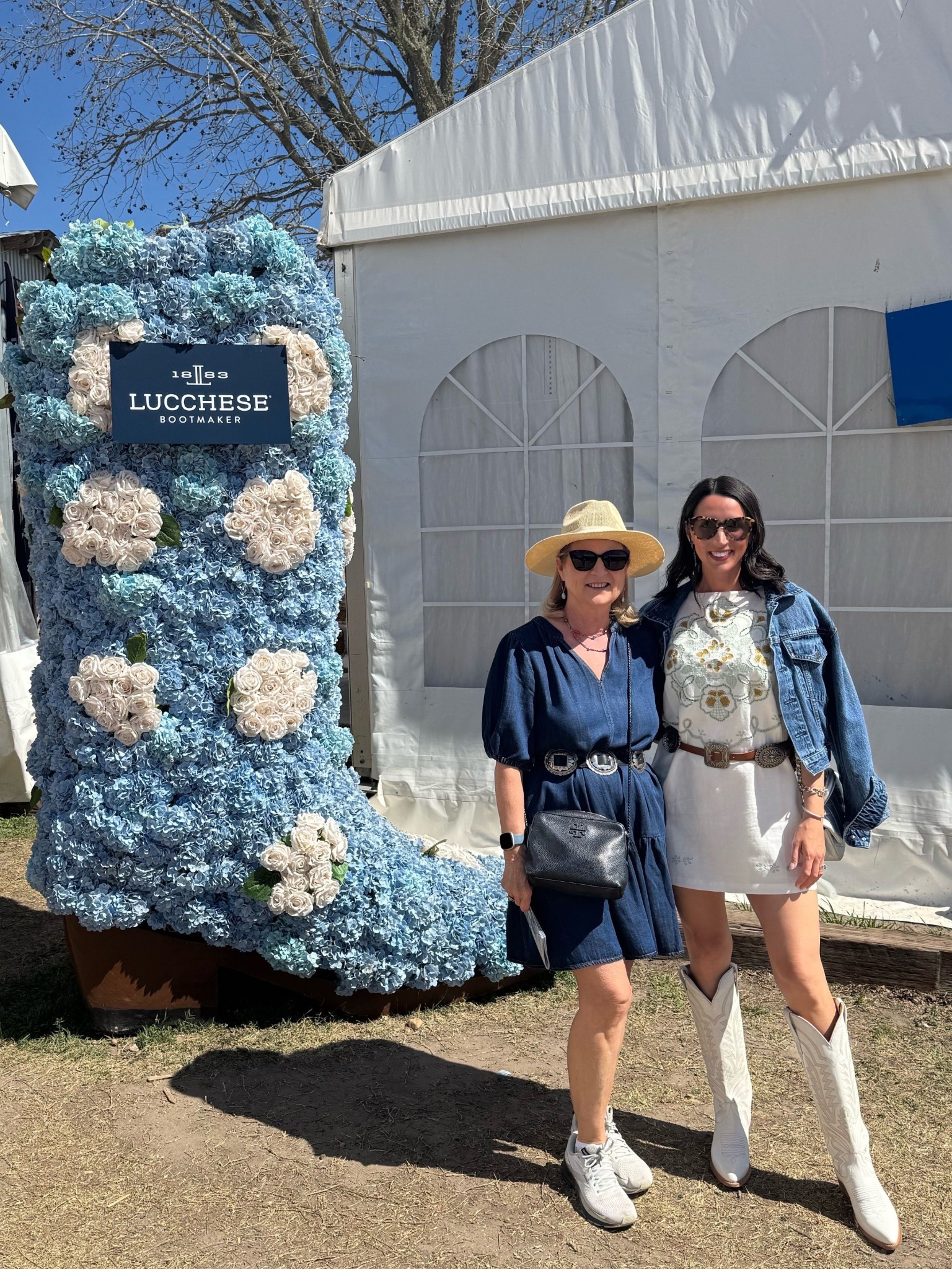 Rodeo and round top outfits. Tecova boots Free People dress Concho belts.