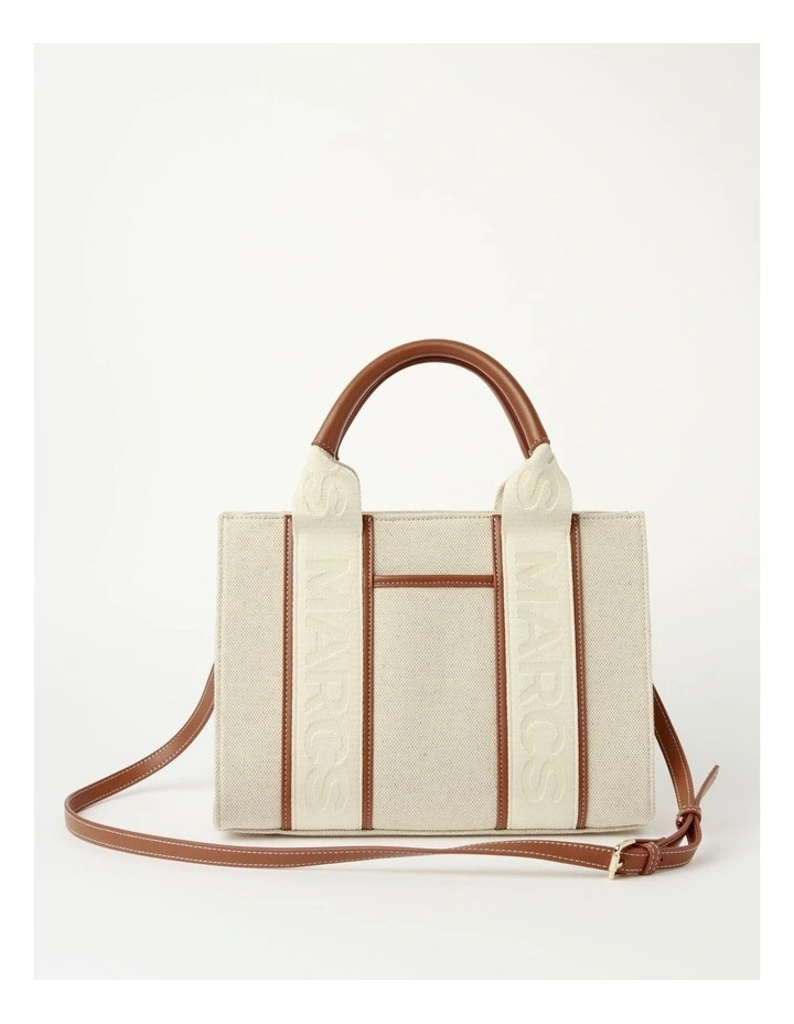 Barbados Natural Beige Zip Top Tote Bag | Myer