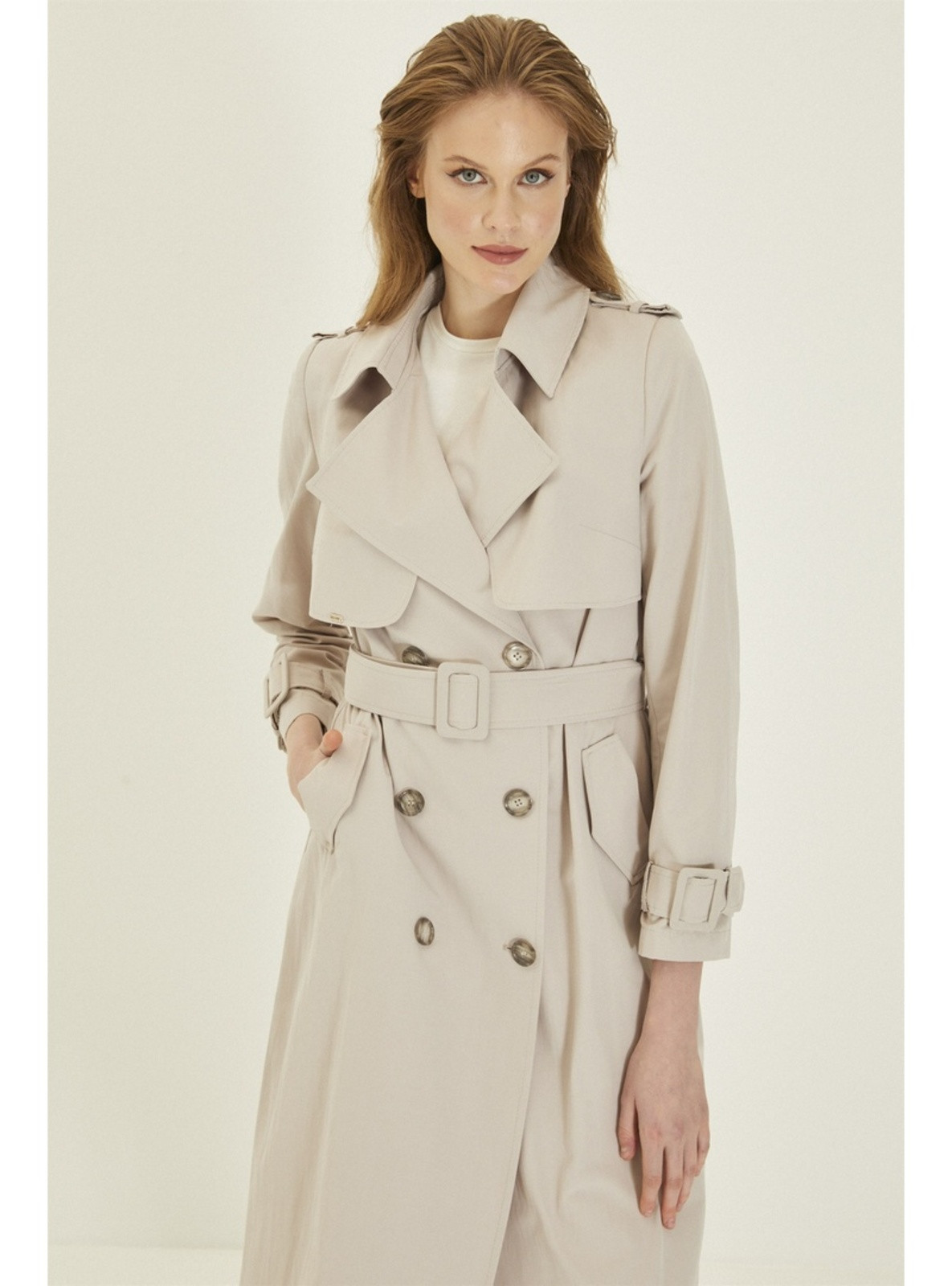 Gray - Trench Coat | Modanisa (US)