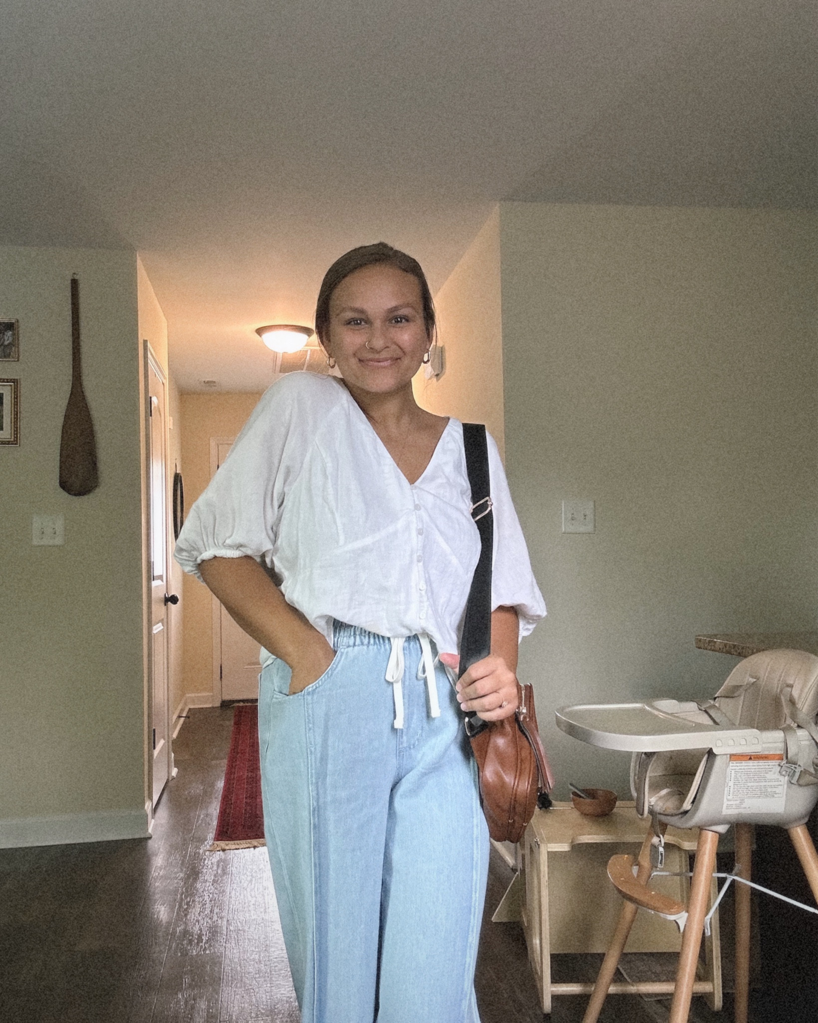 Comfortable mama errands fit✨ 
I didn’t want to take these jeans off all day! They are so flattering and so comfortable! Wearing a small in the bottoms and medium in the top! 

#LTKStyleTip #LTKFindsUnder50