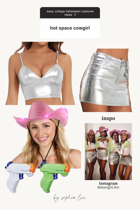 This space cowgirl Halloween costume idea is giving both Buzz and Woody #HalloweenCostume #EasyHalloweenCostume