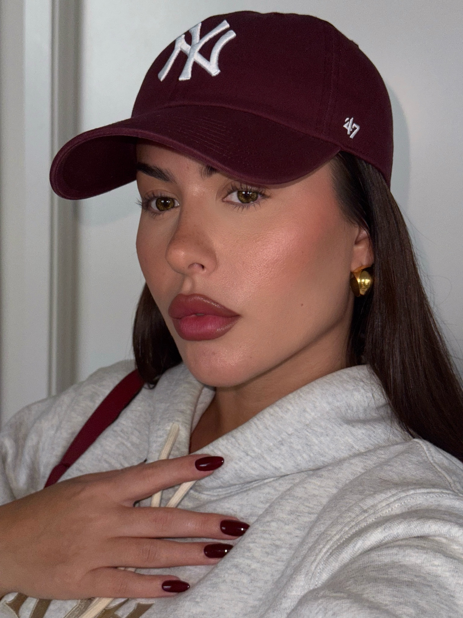 Fall inspo, fall cap, burgundy vibe