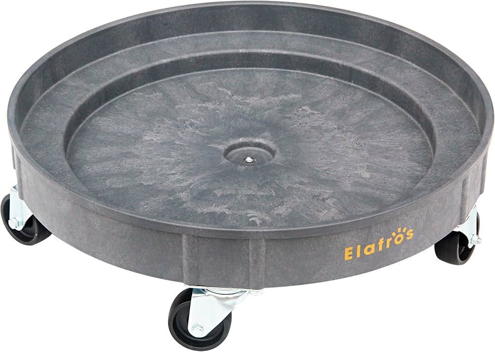 ELAFROS 30 Gallon and 55 Gallon Heavy Duty Plastic Drum Dolly – Durable Plastic Drum Cart 900 l... | Amazon (US)