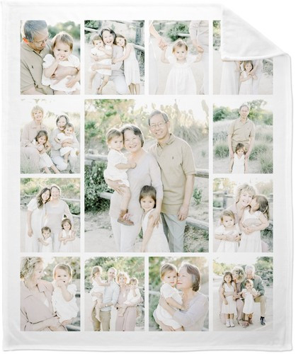 Photo Gallery Border Portrait Fleece Photo Blanket by Shutterfly | Shutterfly