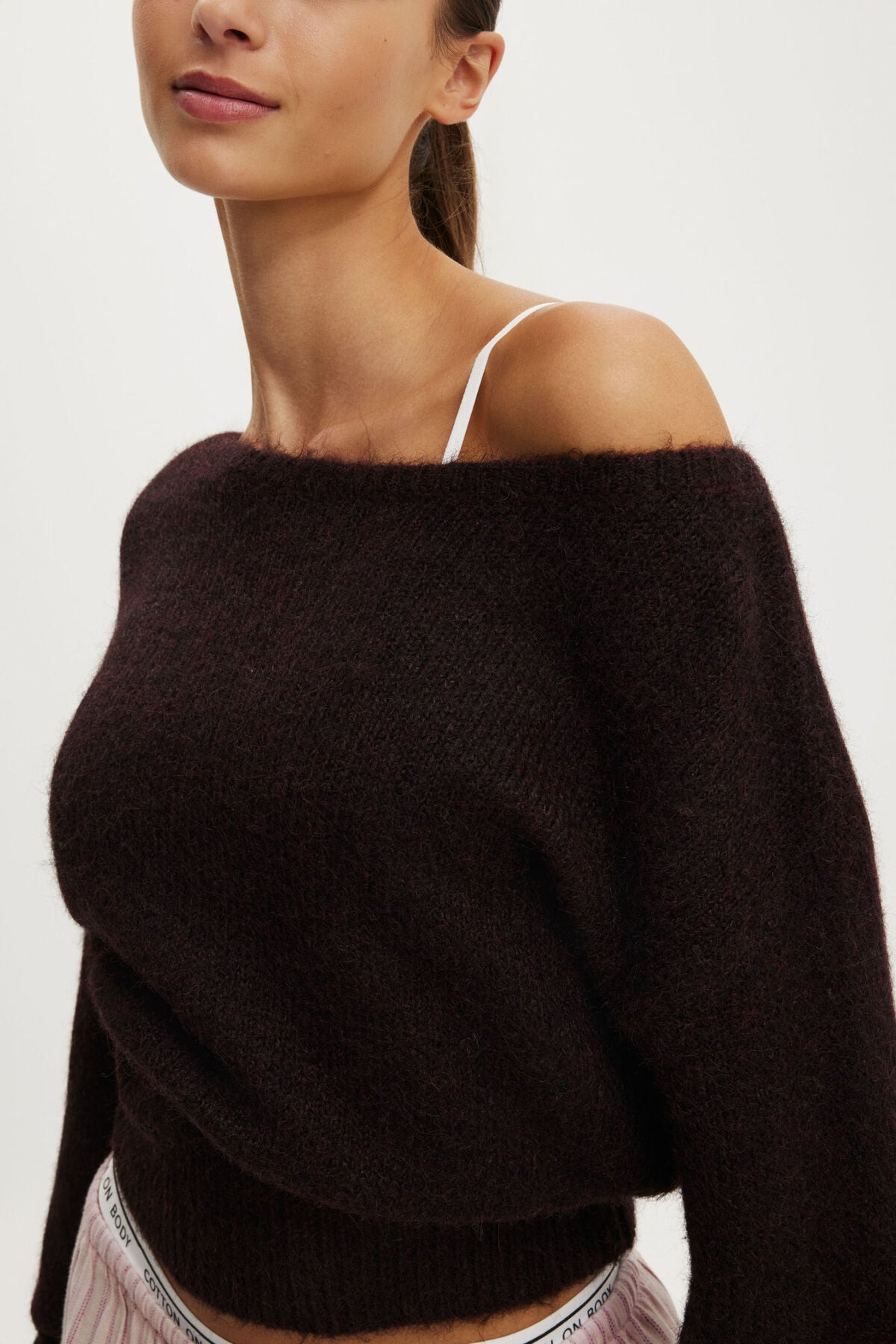 Fluffy Off The Shoulder Knit | Cotton On (ANZ)