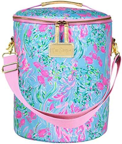 Lilly Pulitzer Pink/Blue Insulated Soft Beach Cooler with Adjustable/Removable Strap and Double Z... | Amazon (US)