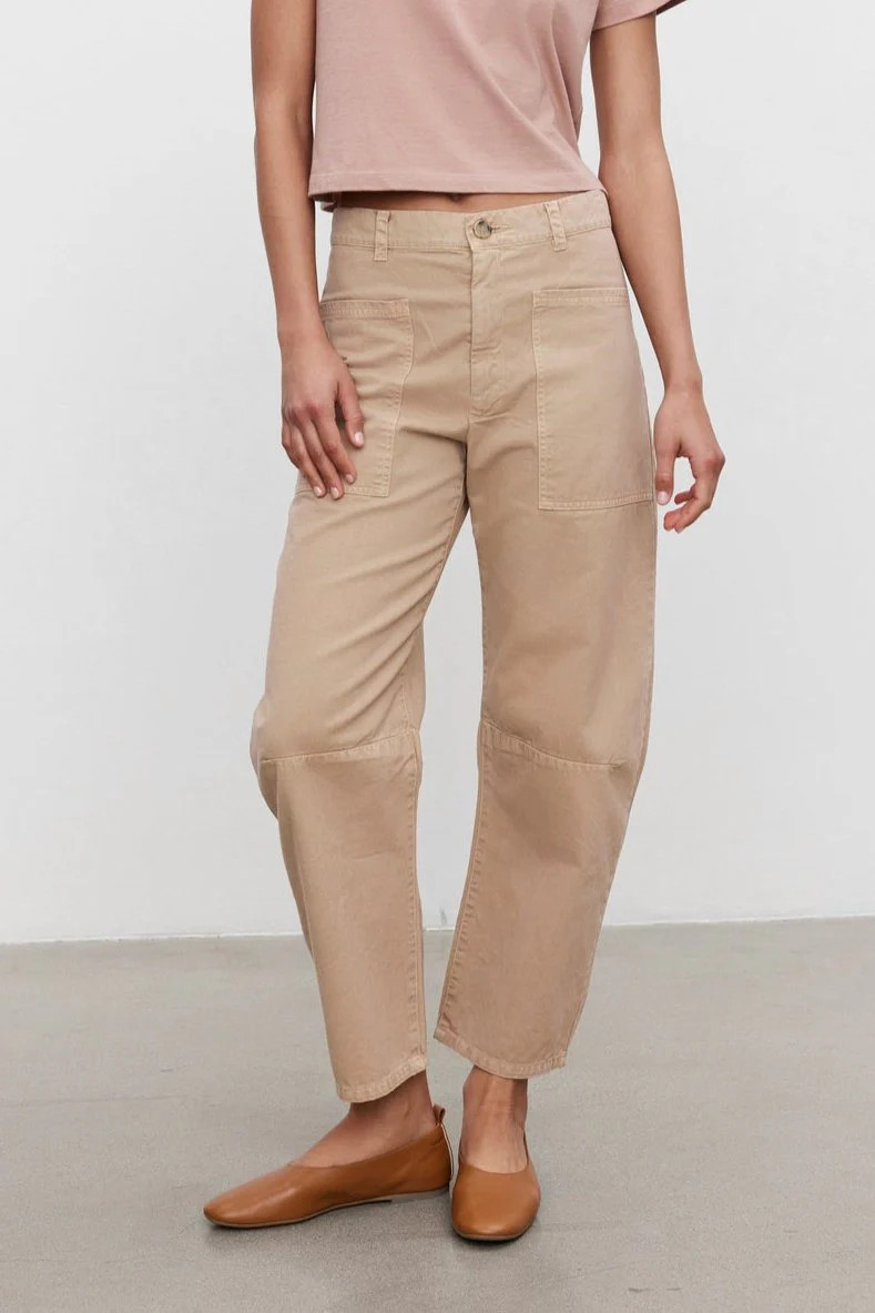 BRYLIE COTTON SANDED TWILL UTILITY PANT | Velvet by Graham & Spencer
